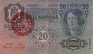 Ungarn p21 20 Korona 1920